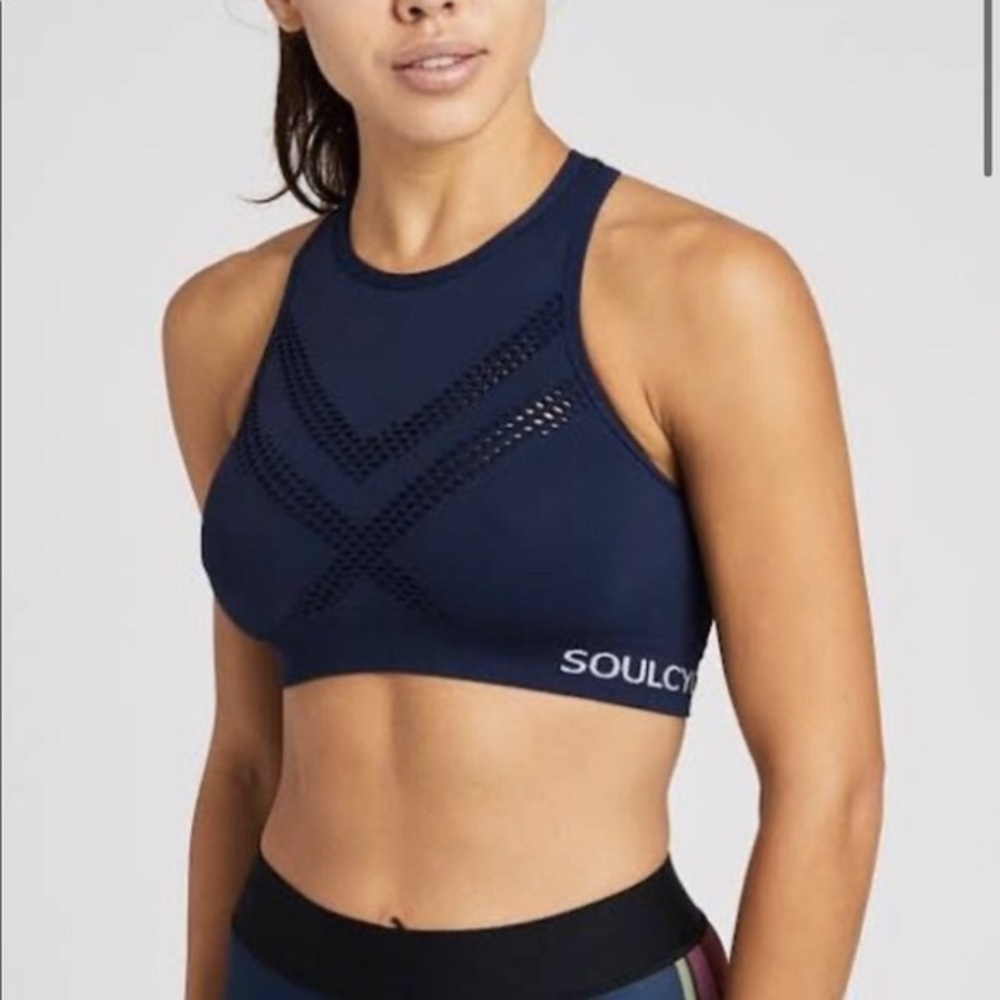 SoulCycle | Navy Cutout Sports Bra